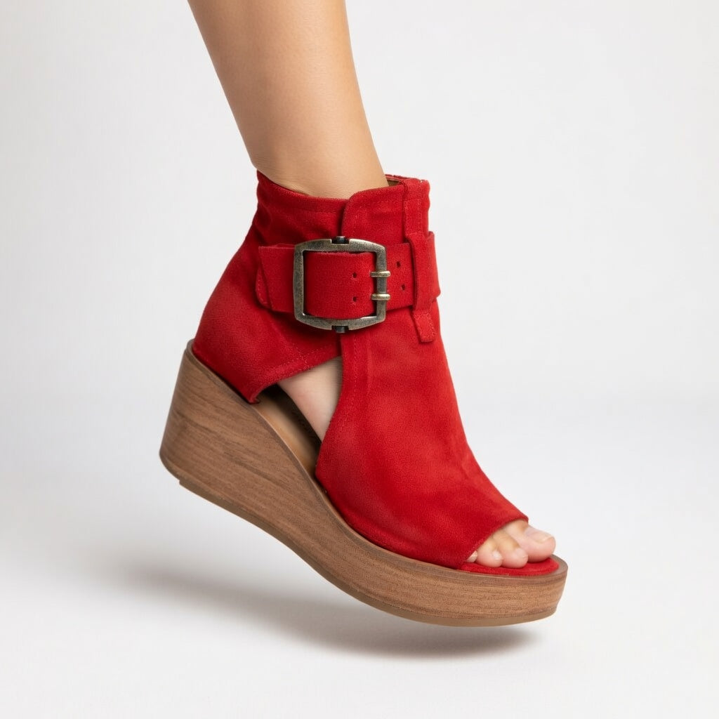 Warren | Stylish Open Wedge Ankle Boots
