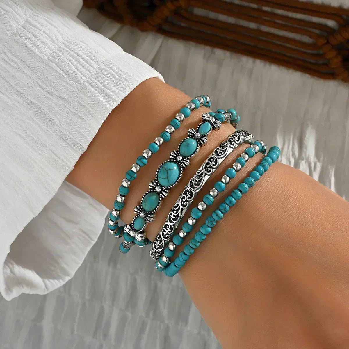 Warren | Layered Boho Beaded Bracelet Set