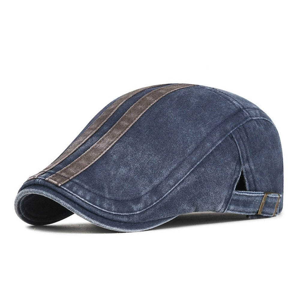 Warren | Vintage Stripe Flat Cap