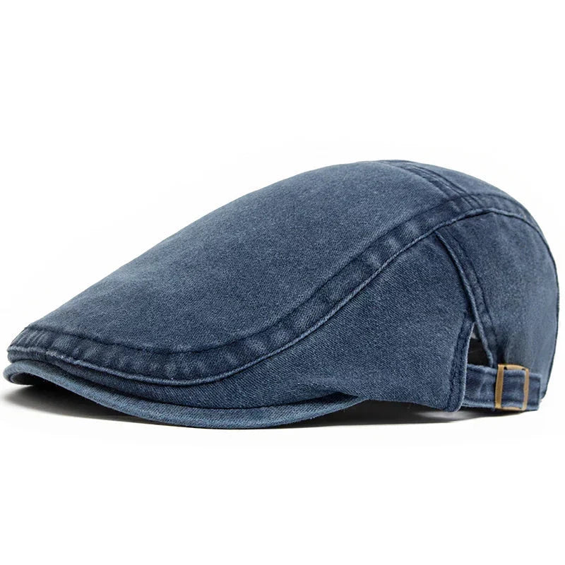 Warren | Classic Denim Flat Cap