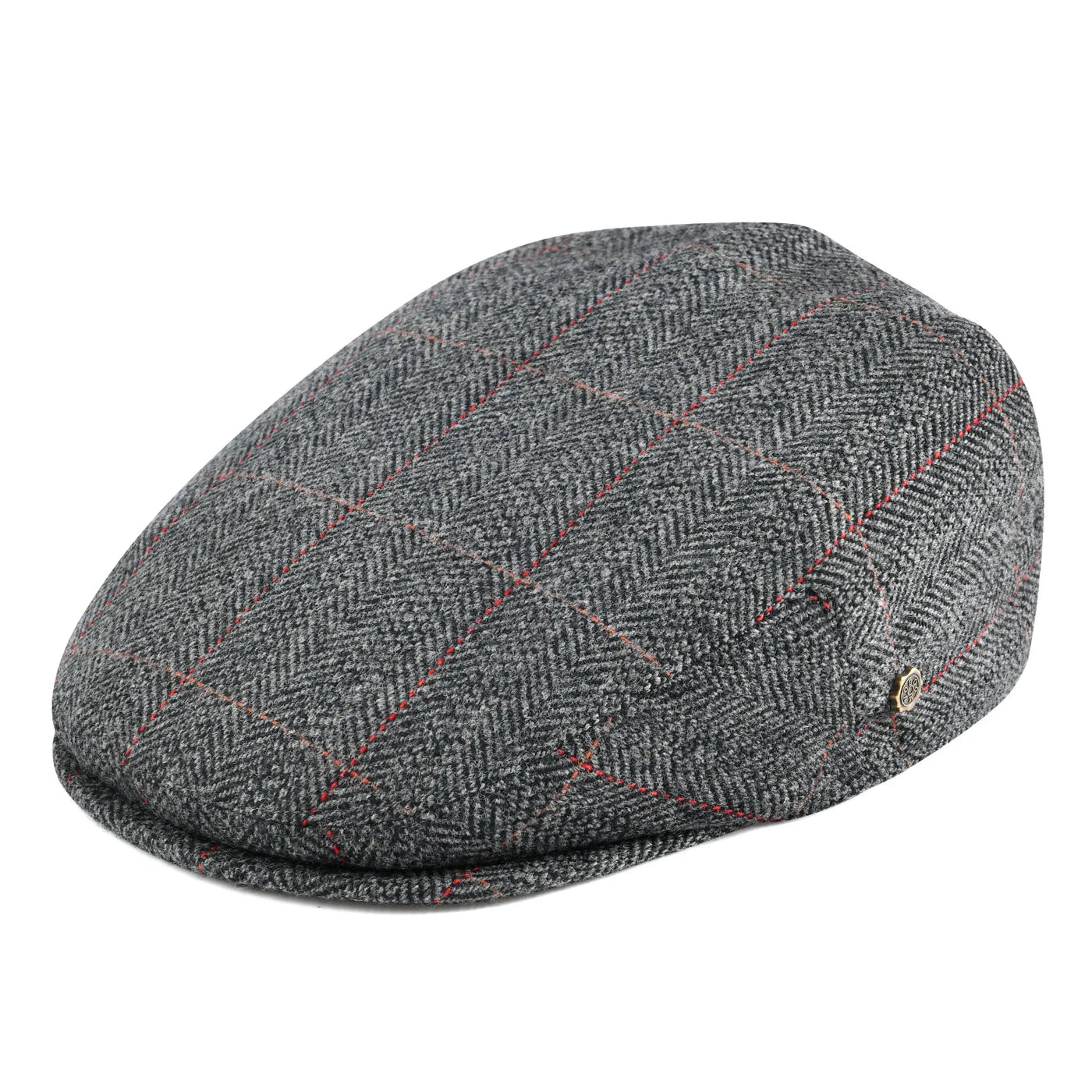 Warren | Classic Herringbone Stitch Flat Cap