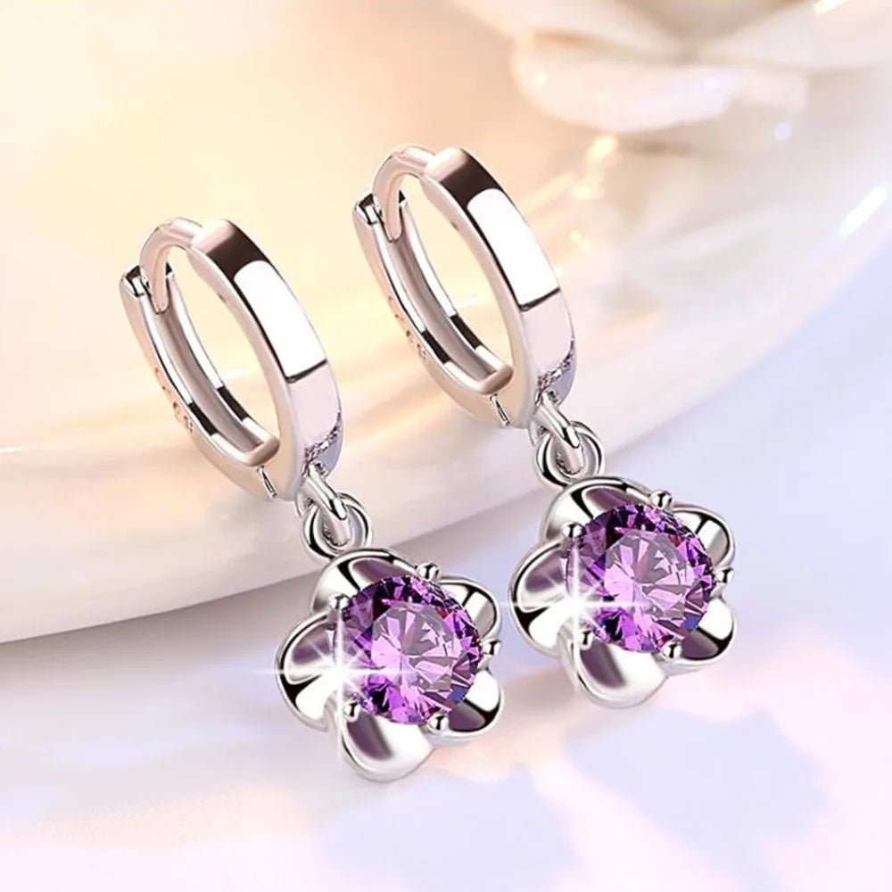 Warren | Sparkling Floral Drop Earrings