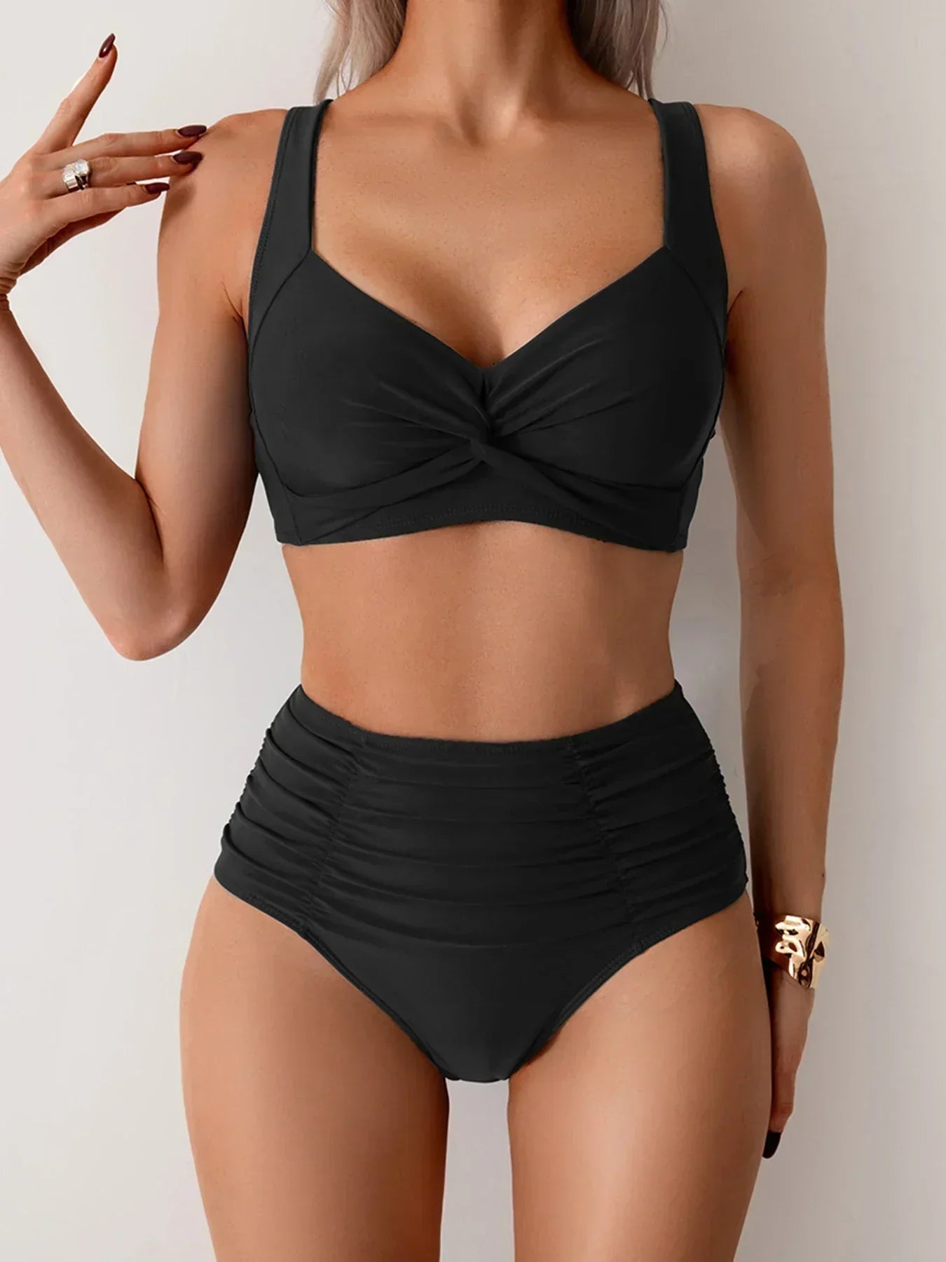 Warren | Elegant High-Waist Classic Bikini Set