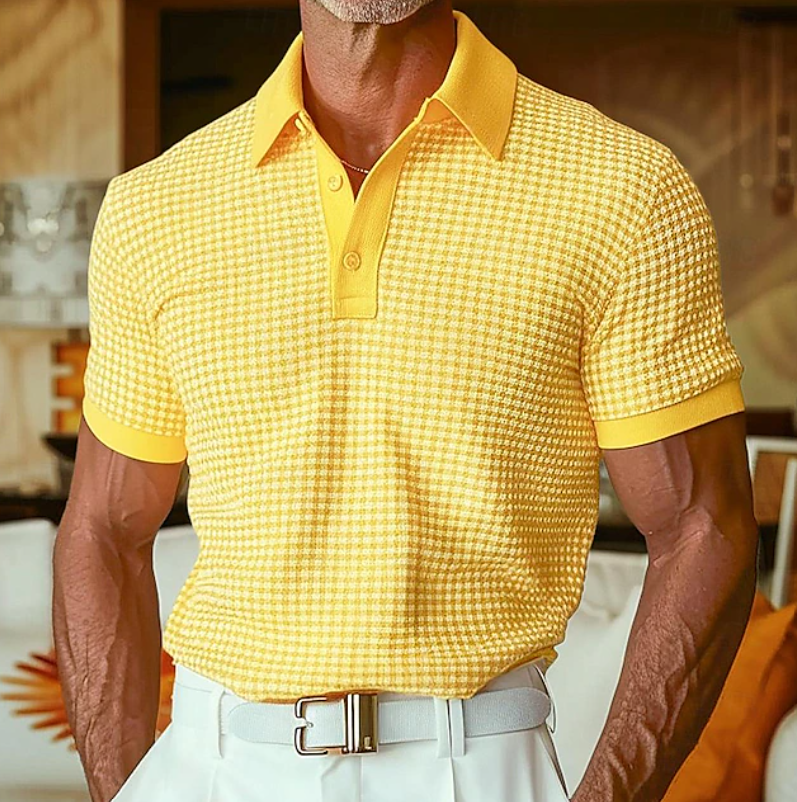 Warren | Casual Textured Waffle Collar Shirt
