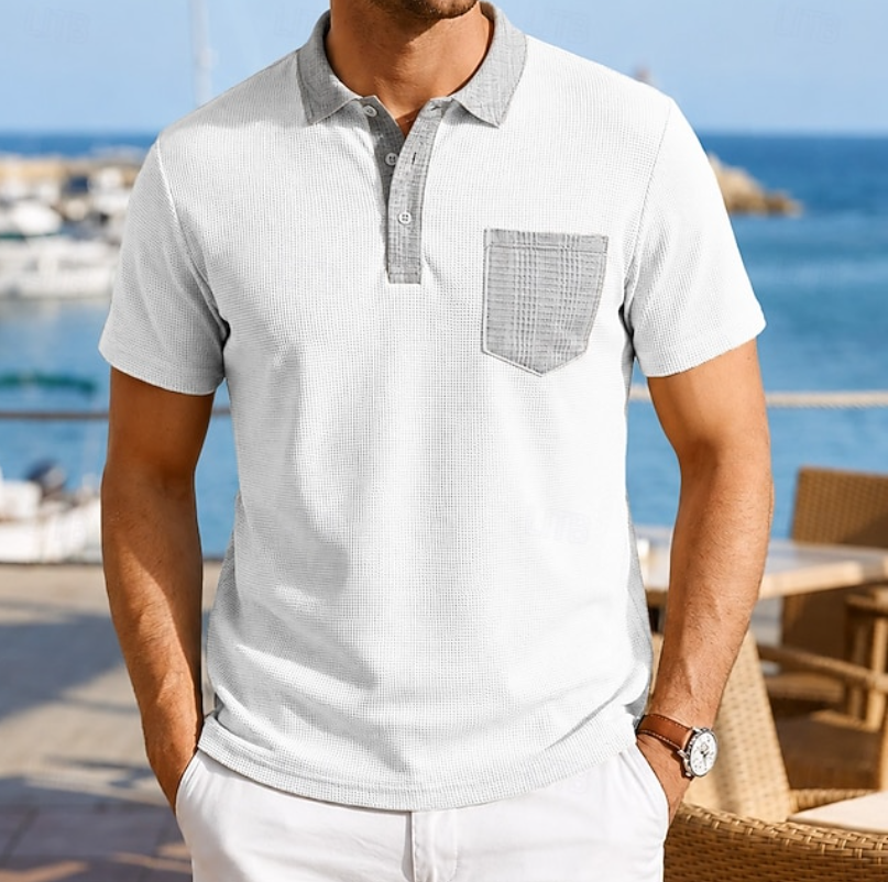 Warren | Everyday Contrast Pocket Polo Shirt