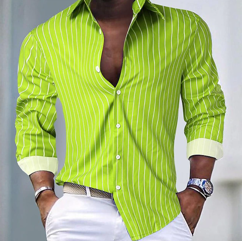Warren | Casual Stripe Button Shirt