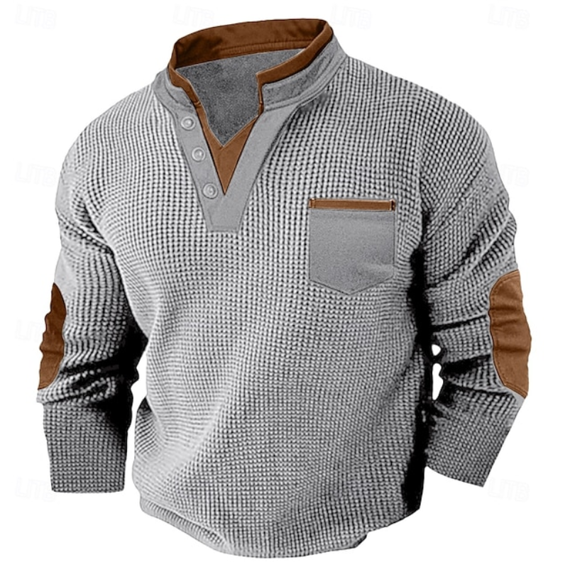 Warren | Casual Textured Pocket Sweater