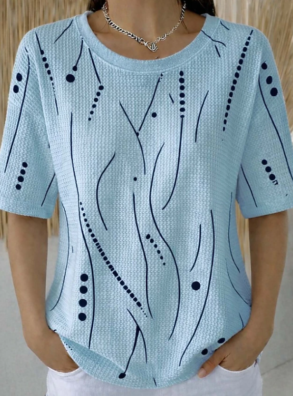 Warren | Casual Textured Wave Knit Top