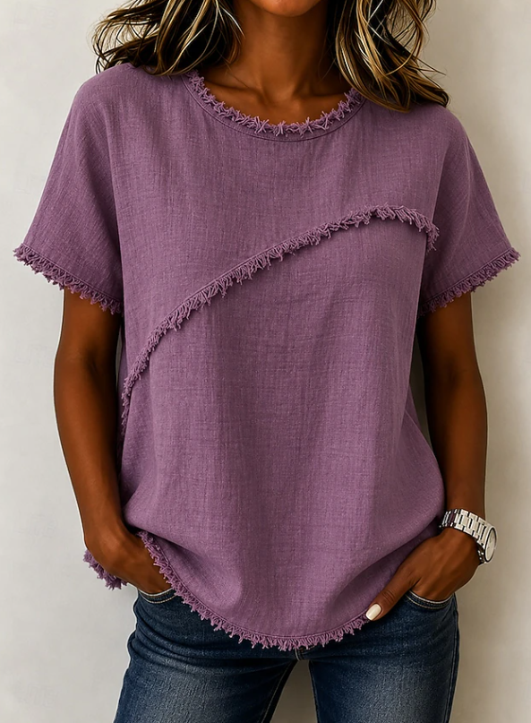 Warren | Casual Asymmetrical Stitch Top