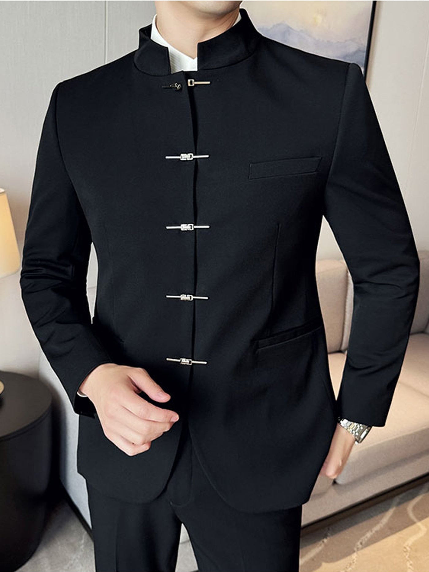 Warren | Refined Stand-Collar Suit Jacket