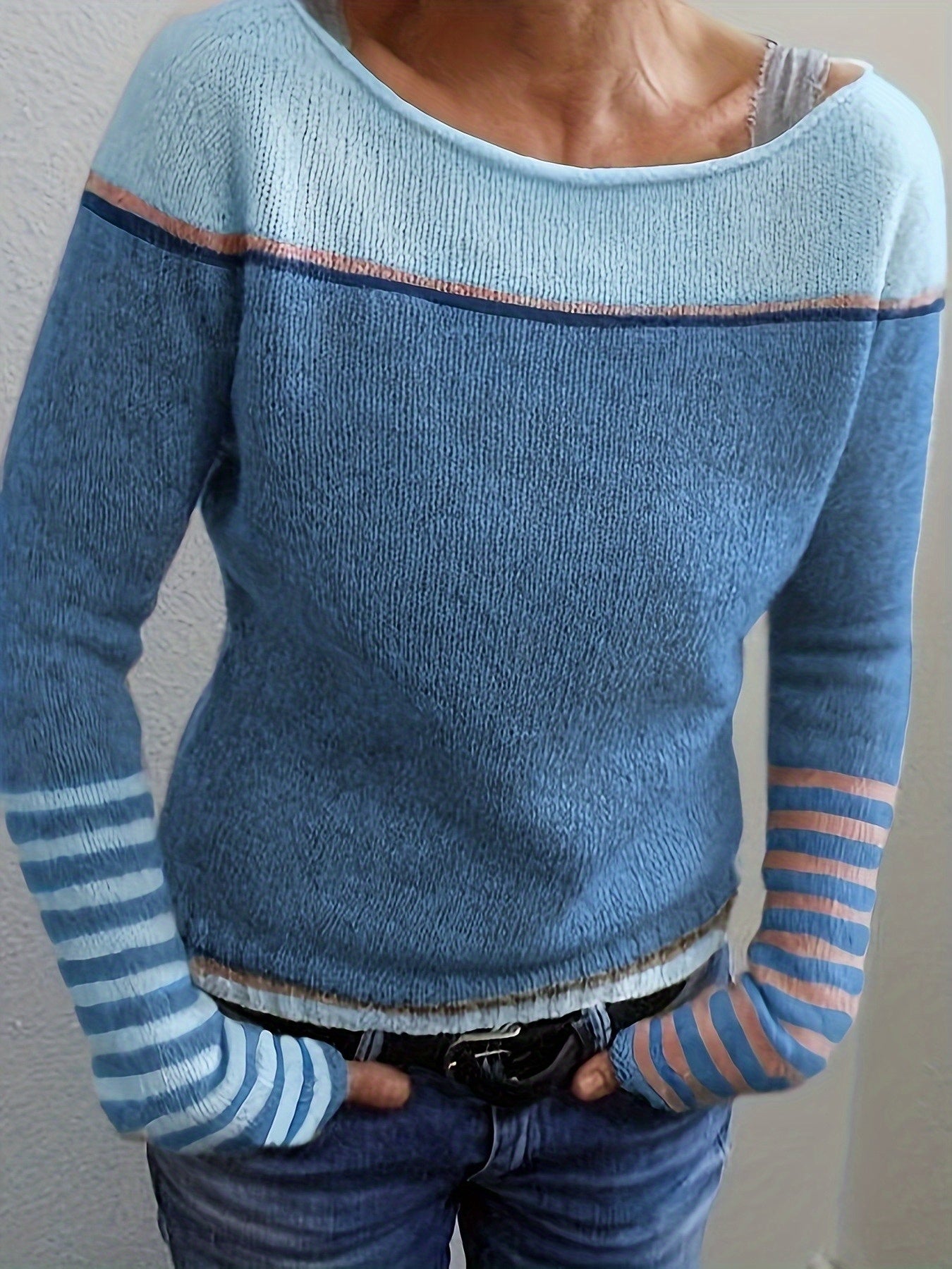 Warren | Colour-Block Boat Neck Sweater