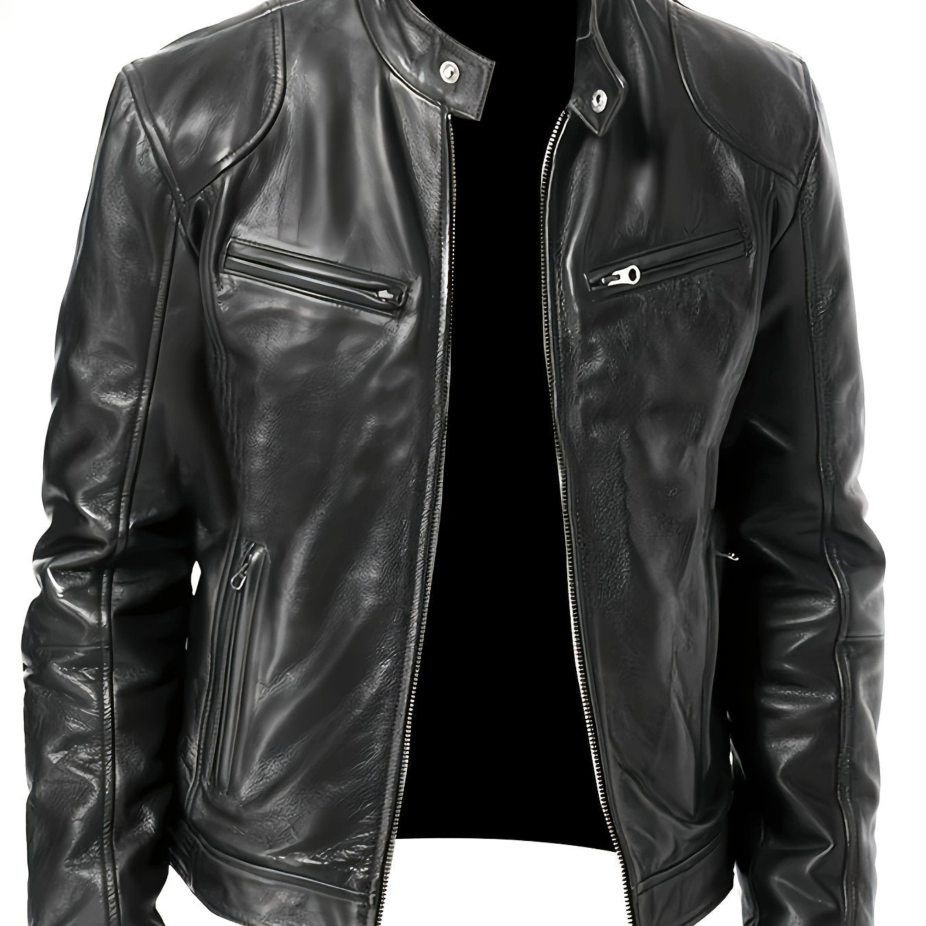 Warren | Classic Stand-Collar Moto Jacket