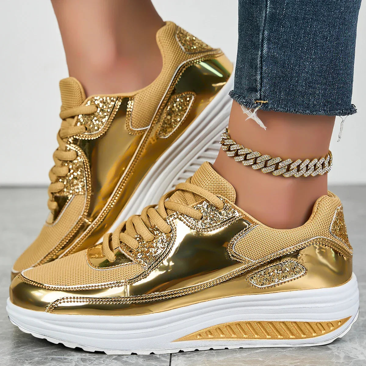 Warren | Sparkling Platform Sneakers