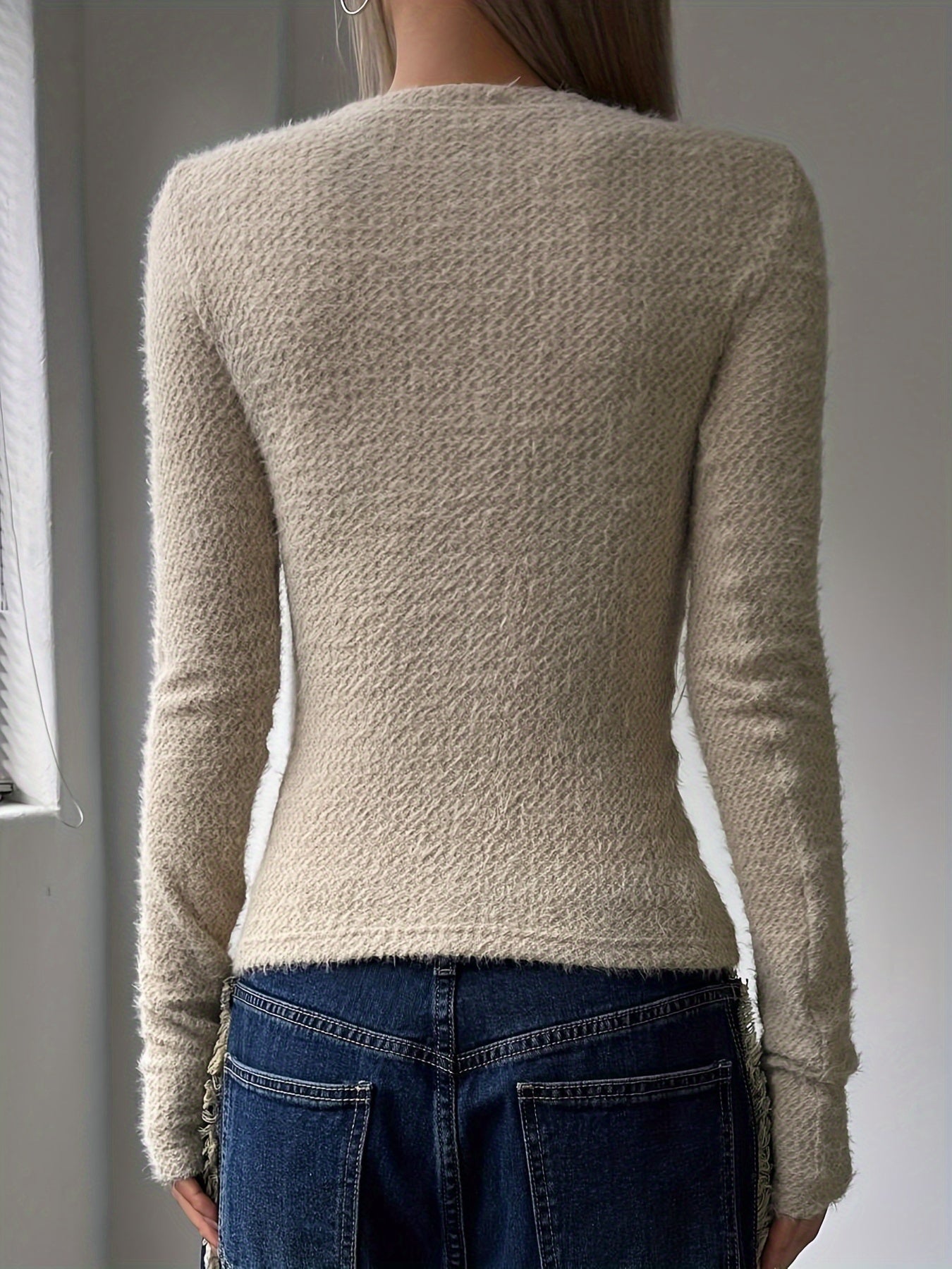 Warren | Soft Textured Long Sleeve Top