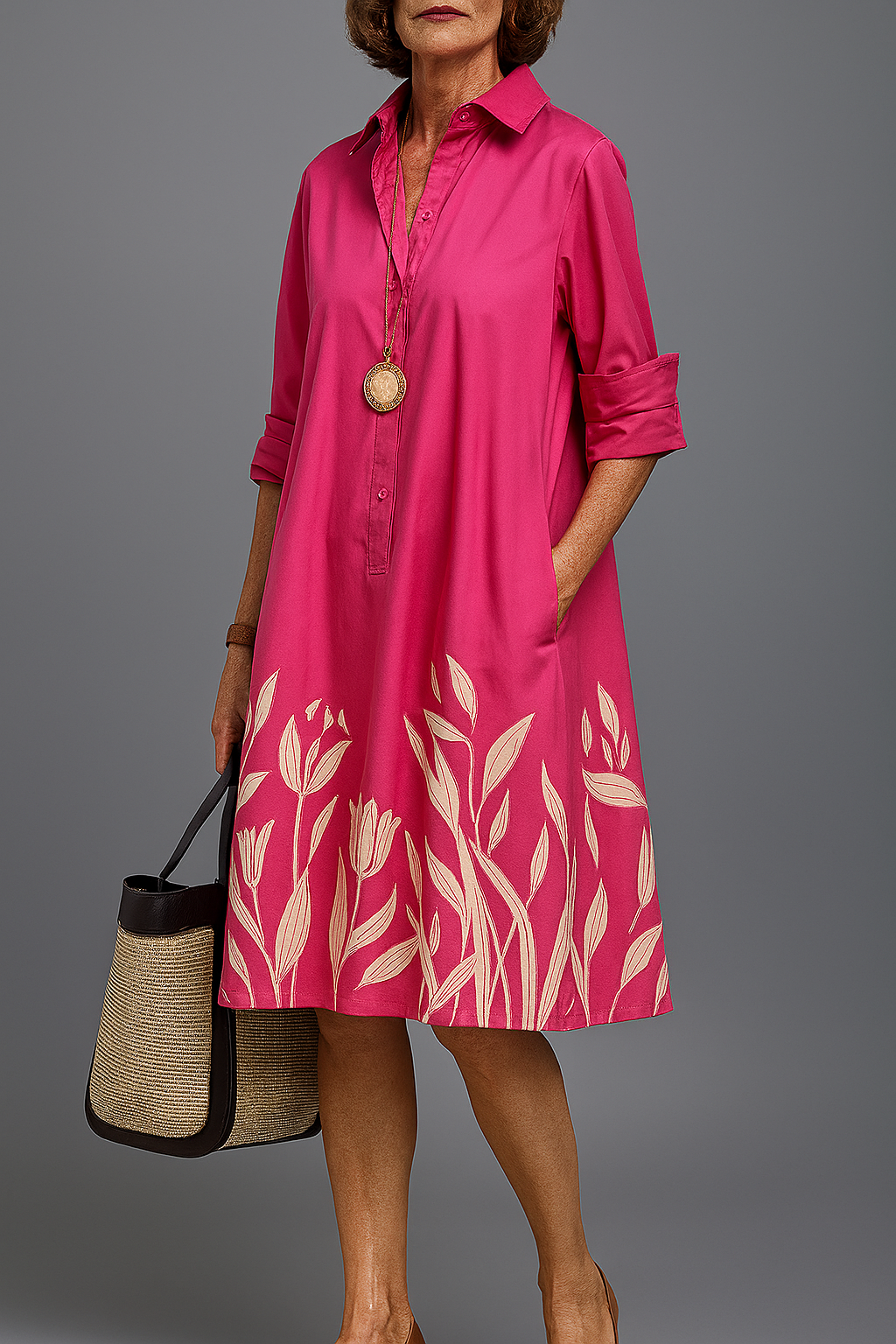 Warren | Comfortable Long Sleeve Midi Dress