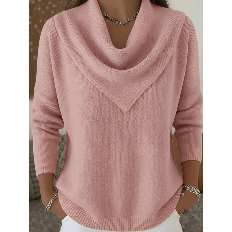 Warren | Draped Cowl-Neck Jumper