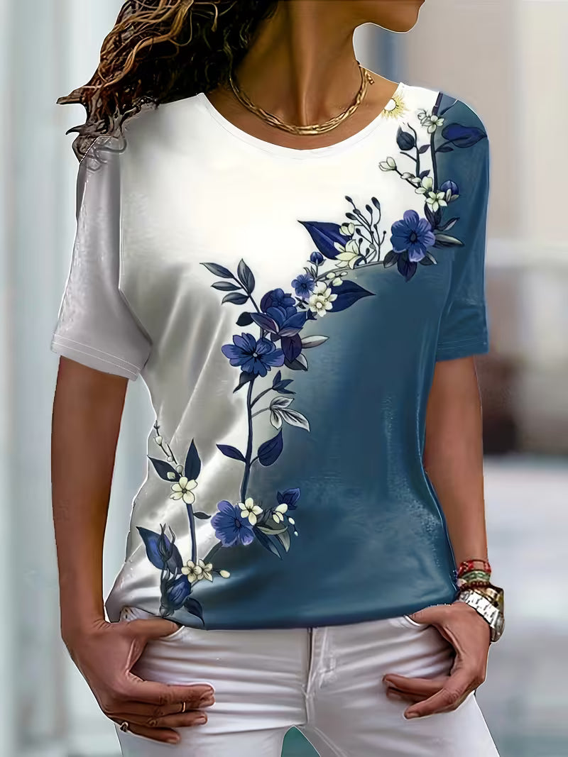 Warren | Stylish Floral Colorblock Blouse
