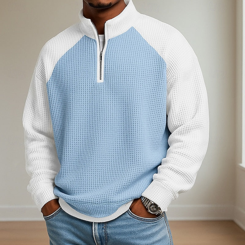 Warren | Textured Quarter-Zip Pullover