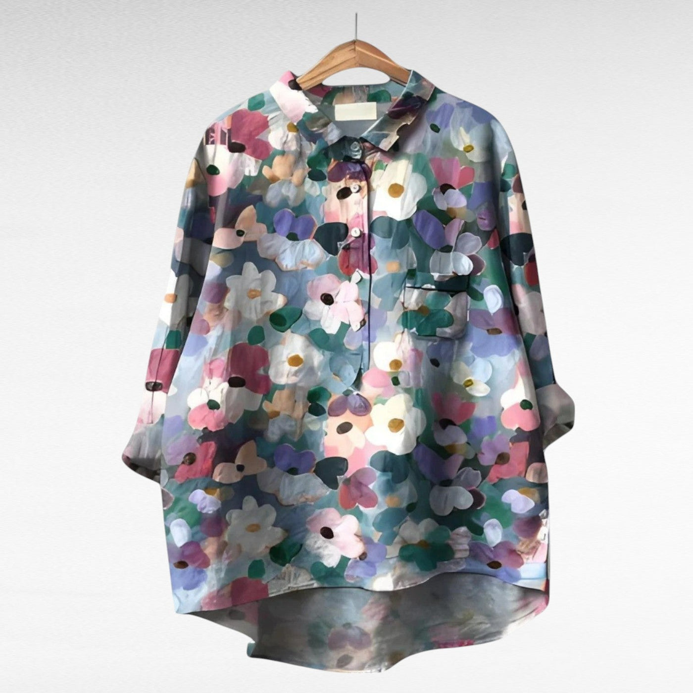 Warren | Classic Floral-Print Collar Blouse