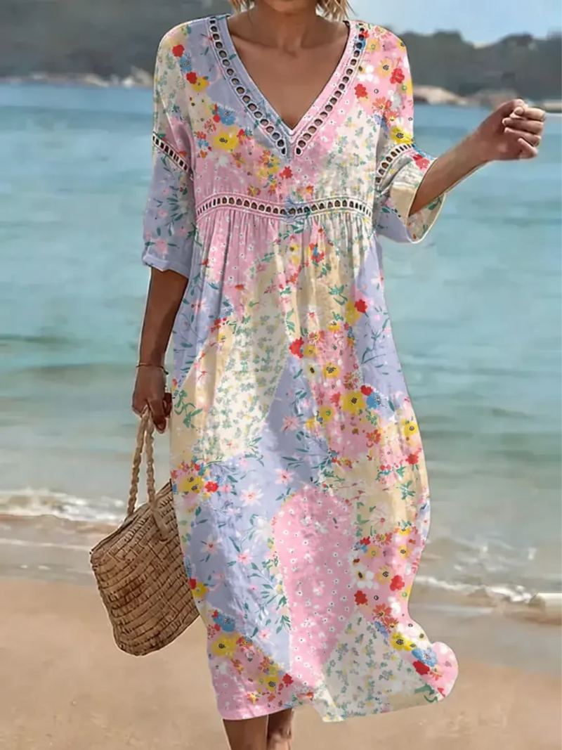 Warren | Stylish Floral Patchwork Dress