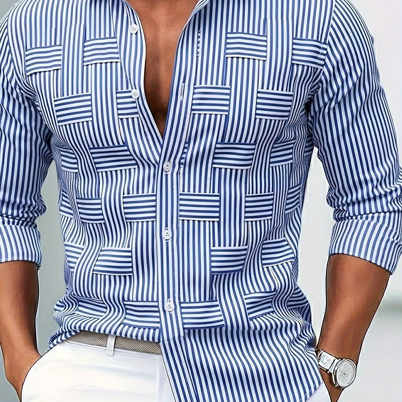 Warren | Refined Striped Long Sleeve Shirt