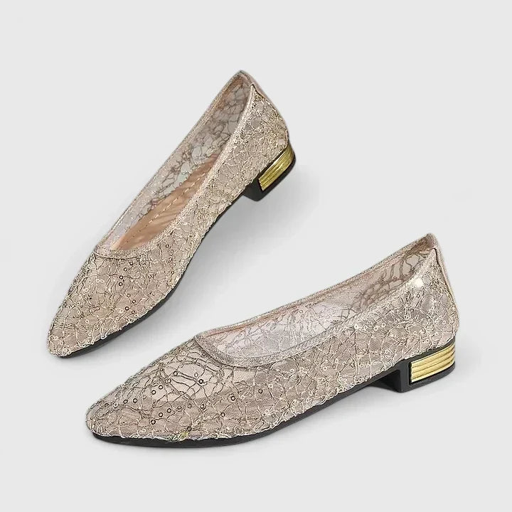 Warren | Textured Metallic Ballet Flats