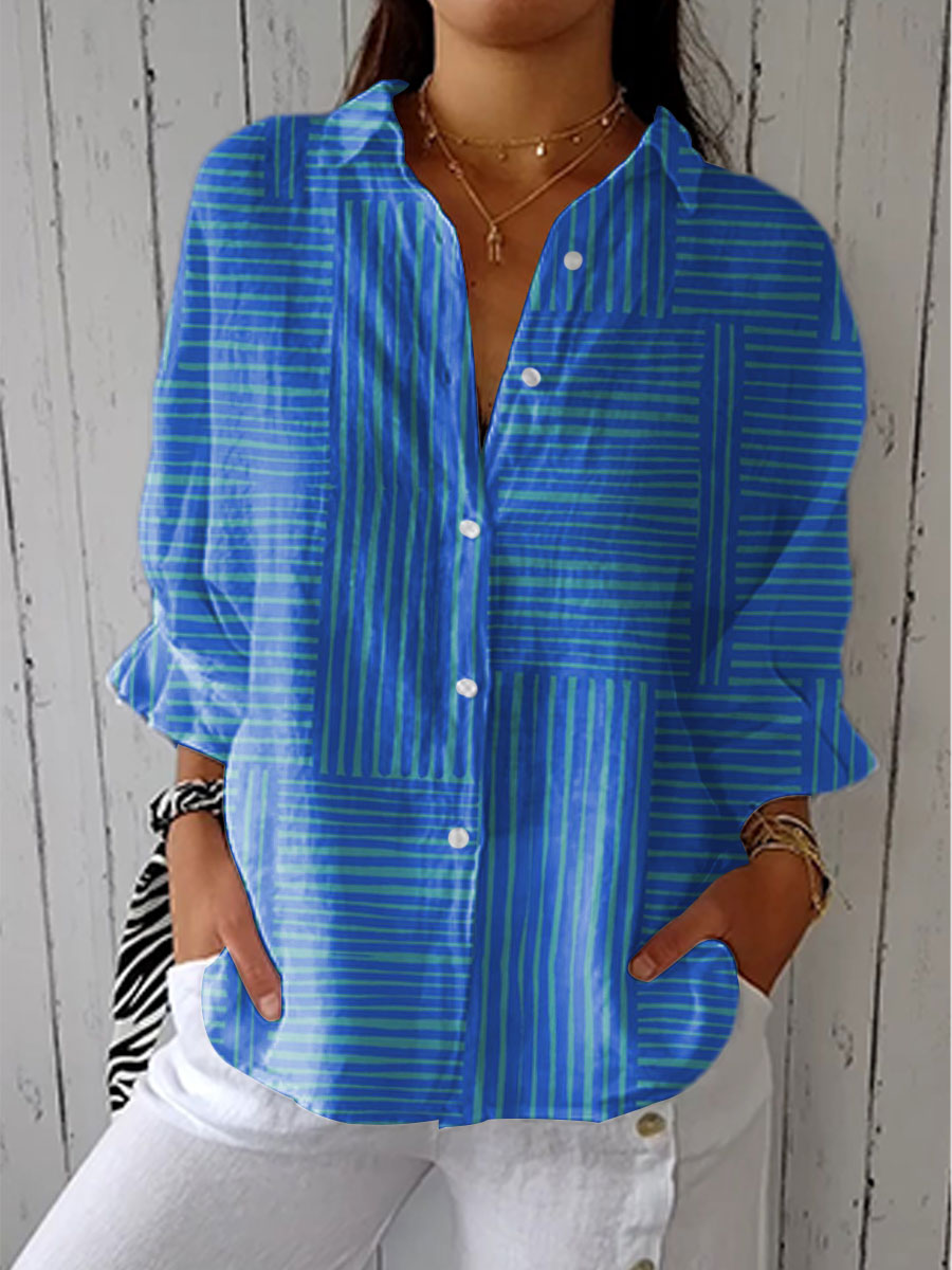 Warren | Everyday Collared Striped Blouse