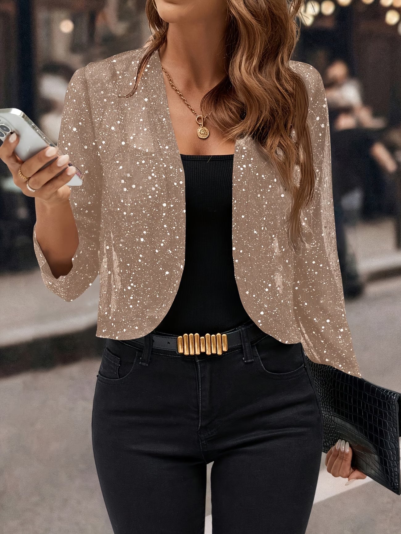 Warren | Stylish Glitter Sequin Cardigan Jacket