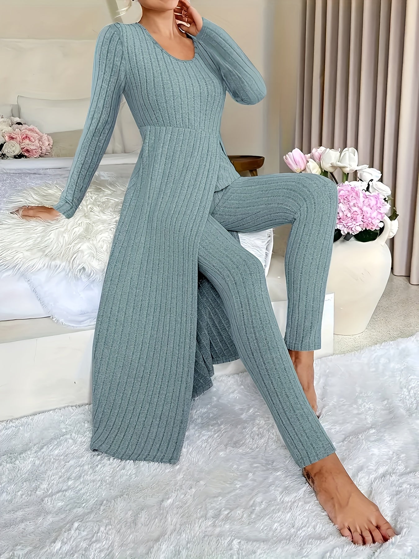 Warren | Ribbed Lounge Two-Piece Set
