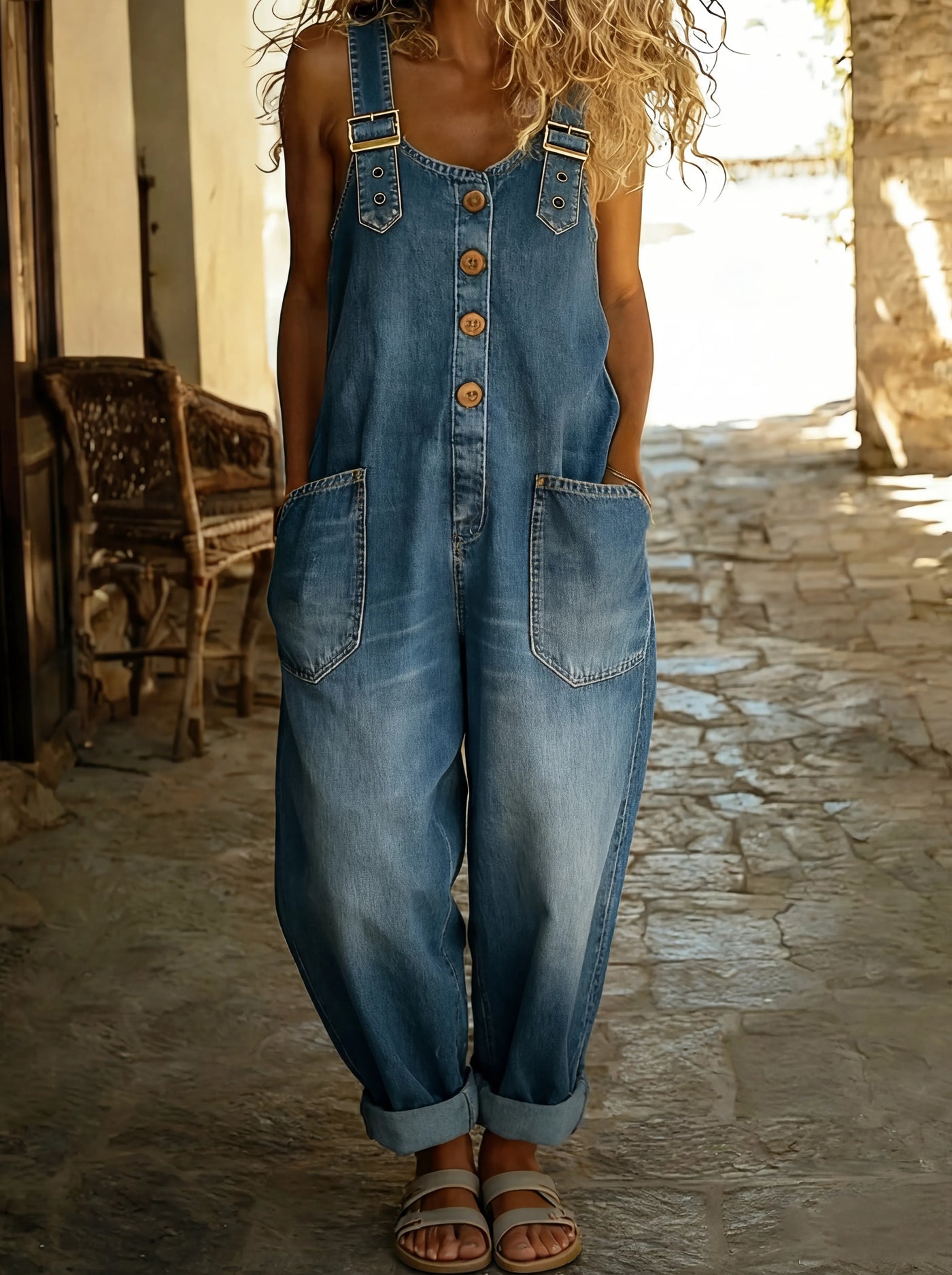Warren | Relaxed Adjustable-Strap Jumpsuit