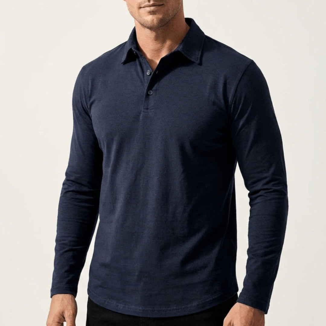 Warren | Casual Long Sleeve Collared Polo