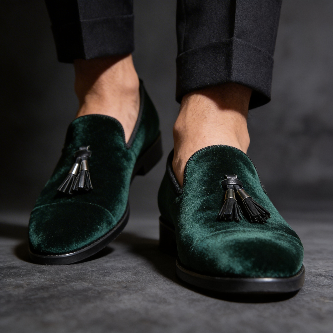 Warren | Classic Velvet Tassel Loafers