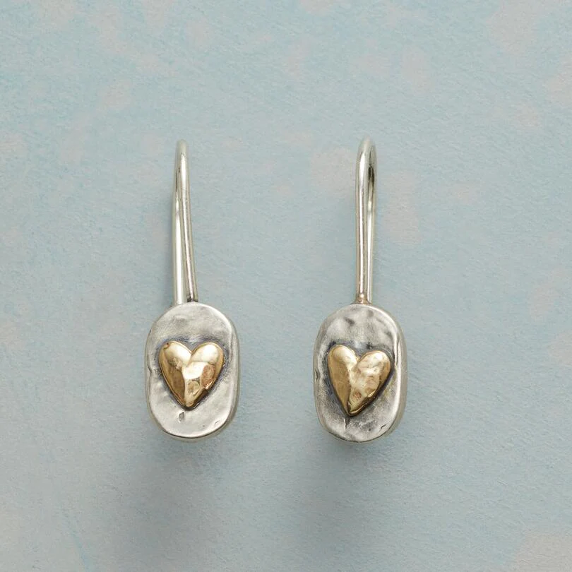 Warren | Golden Heart Drop Earrings