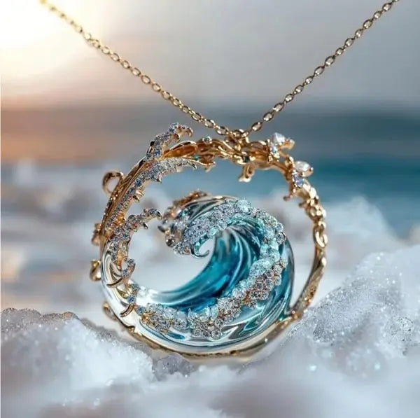 Warren | Ocean Wave Pendant Necklace