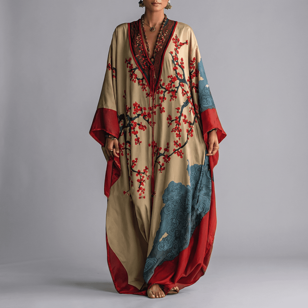 Warren | Blossom Batwing Sleeve Maxi Dress