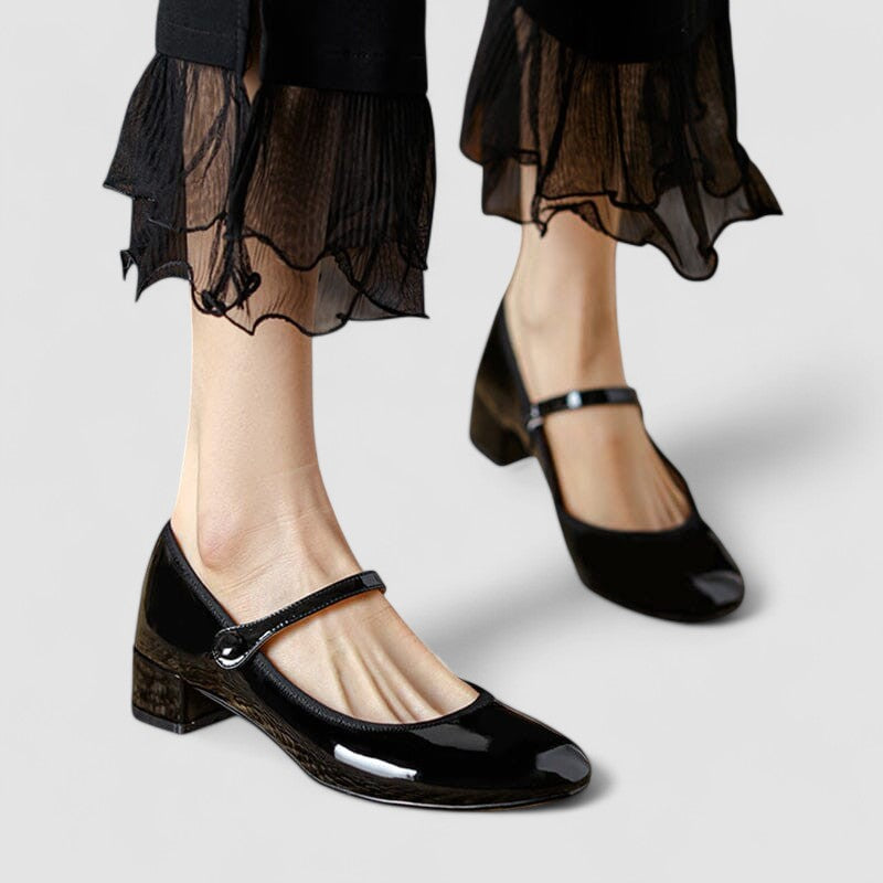 Warren | Classic Patent Mary Jane Flats