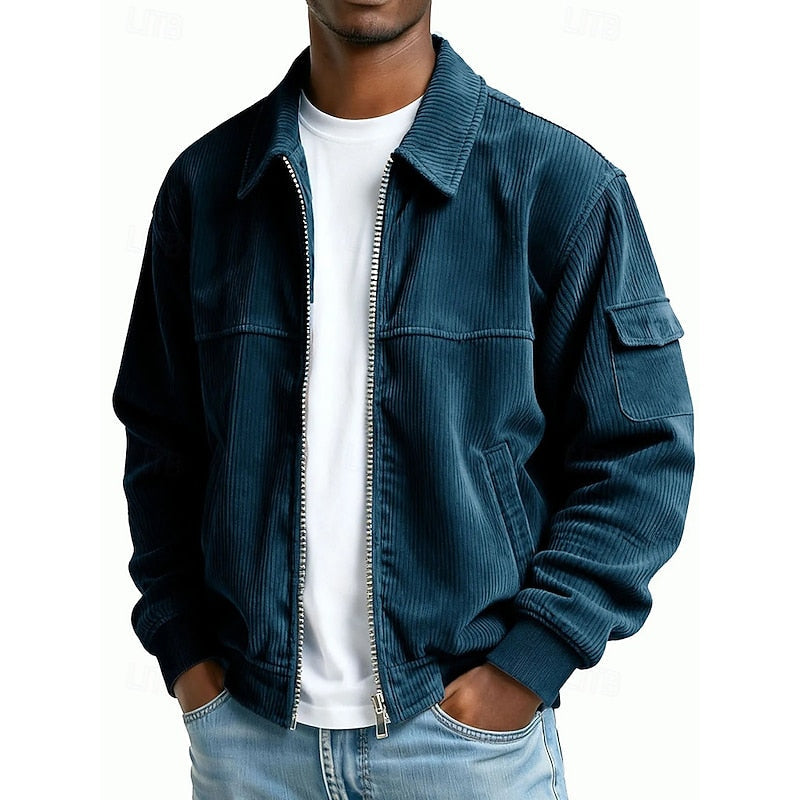 Warren | Ribbed Zip Jacket