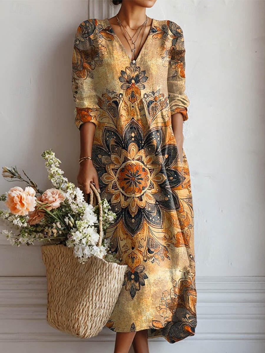 Warren | Retro V-Neck Everyday Comfort Dress