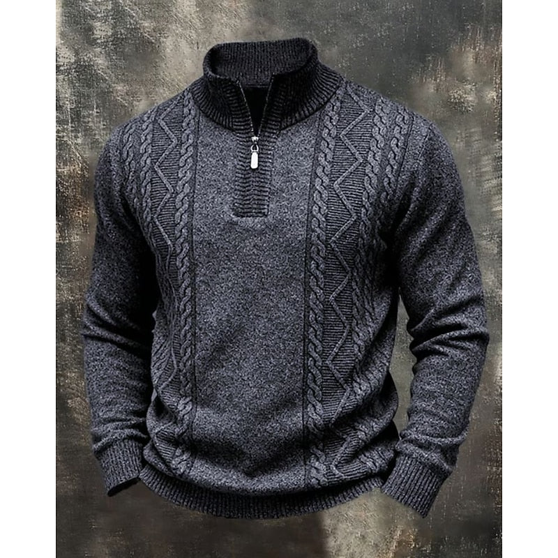 Warren | Textured Quarter-Zip Sweater