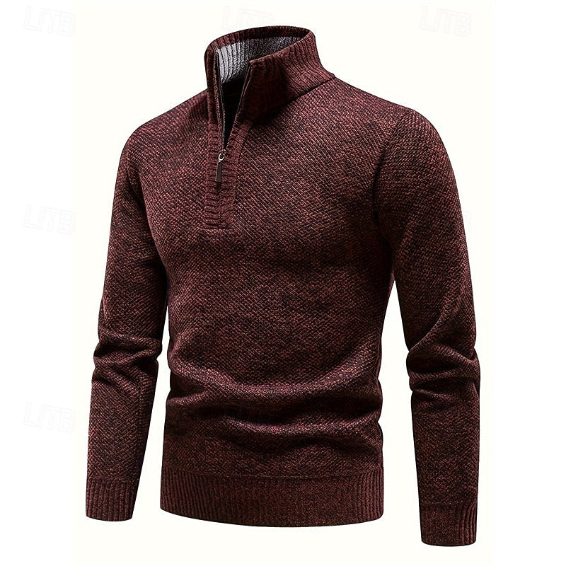 Warren | Textured Quarter-Zip Sweater