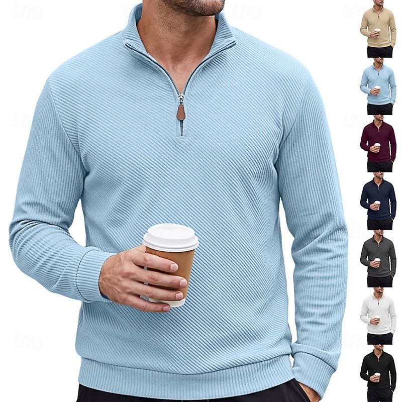 Warren | Textured Quarter-Zip Pullover