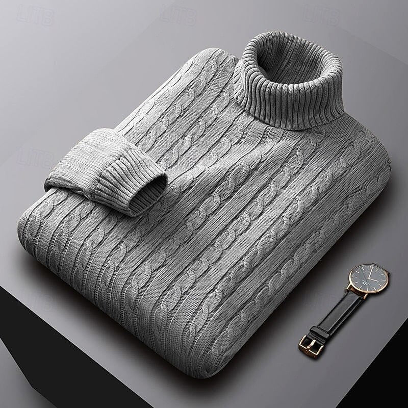 Warren | Cable-Knit Turtleneck Jumper