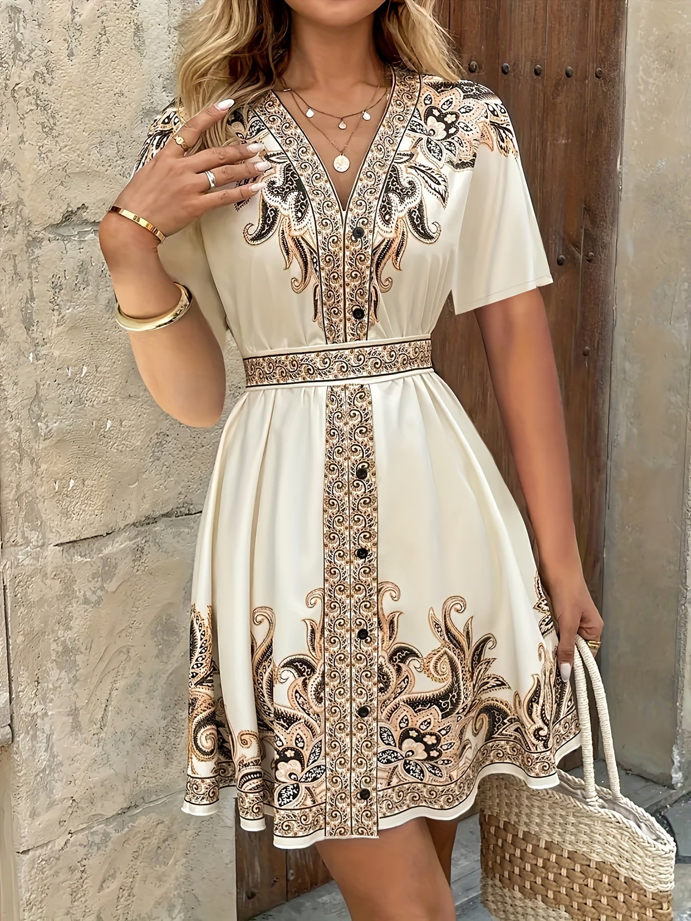 Ottilie | Bohemian Paisley Dress
