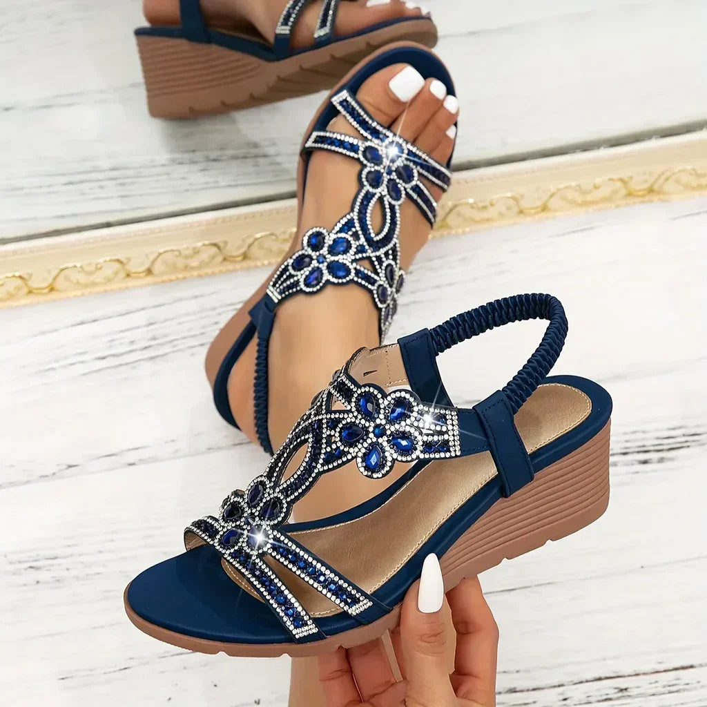 Tamara | Luxe Beads Wedge Sandals