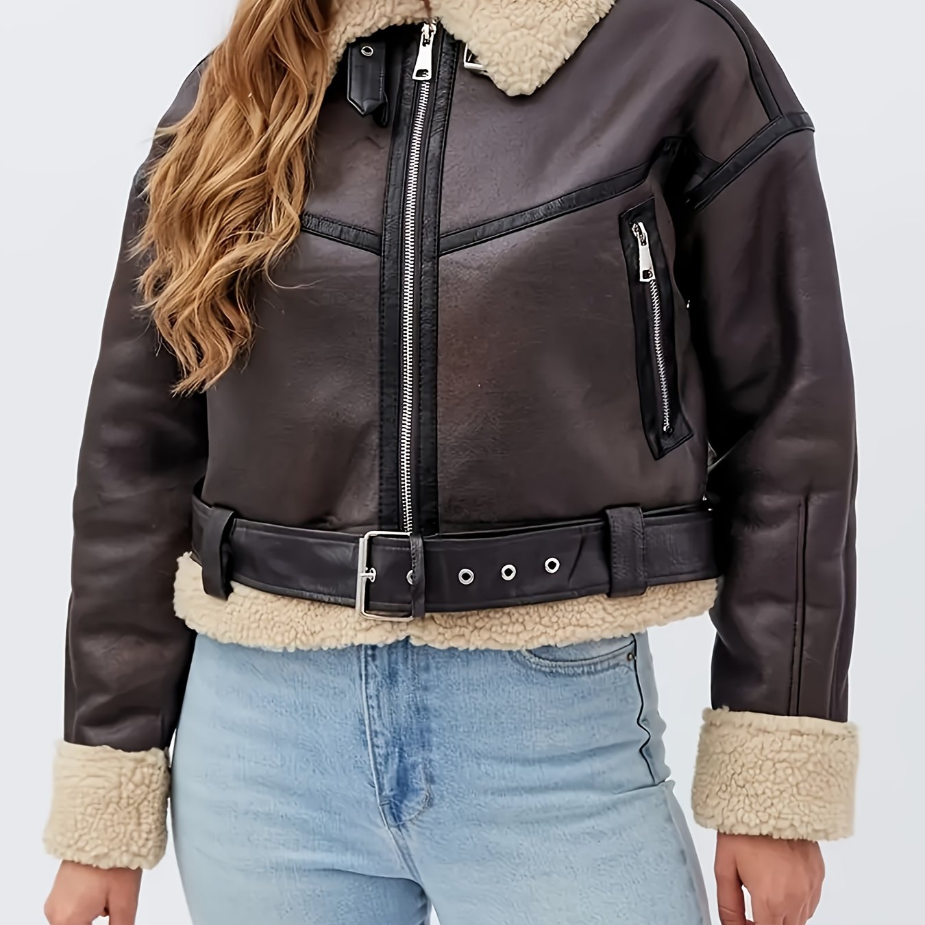 Frances | Belted Aviator Jacket