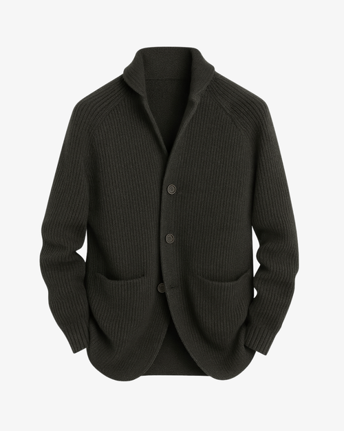 Lawrence | Tailored Button-Front Knit Cardigan