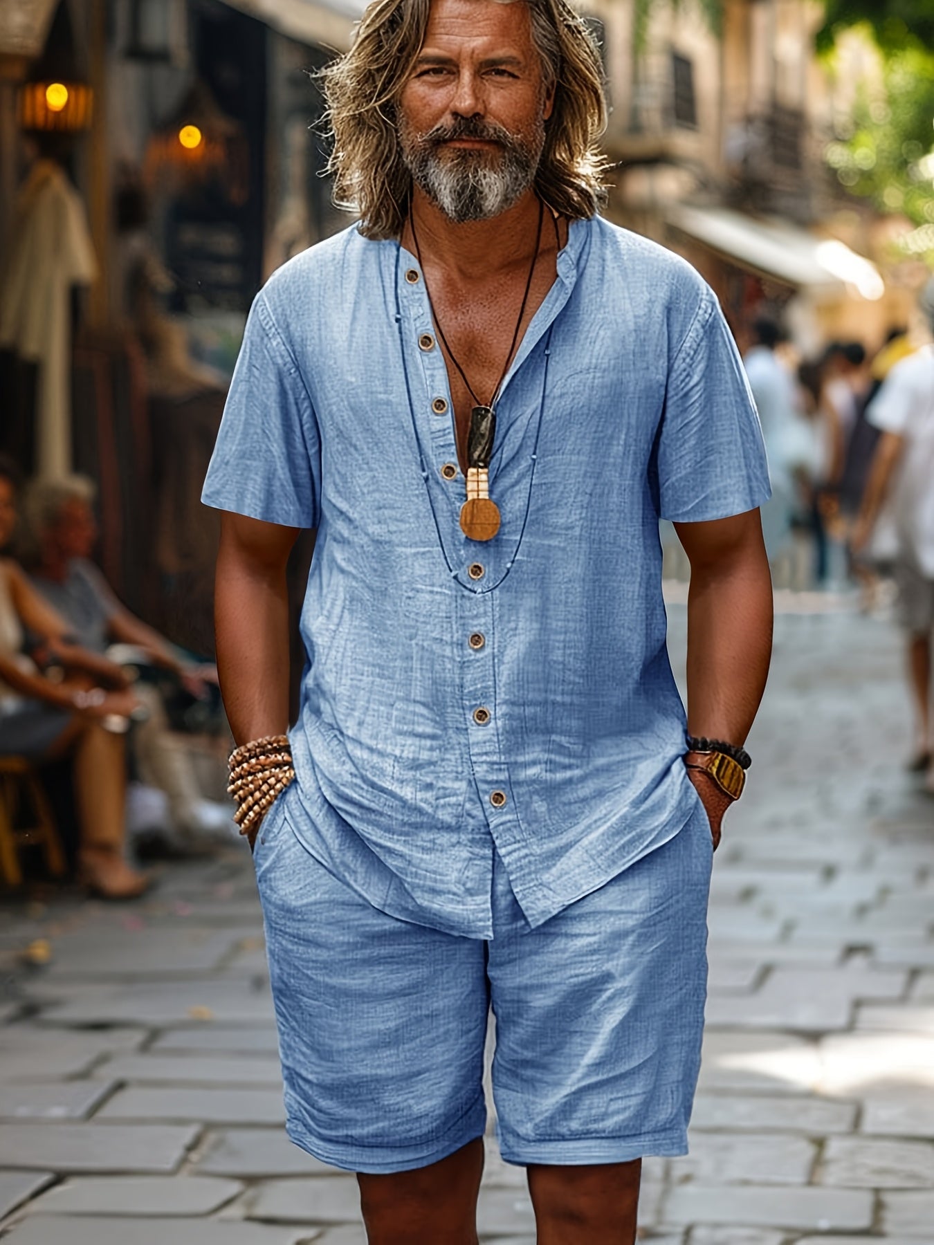 Warren | Relaxed Coastal Shirt and Shorts Set