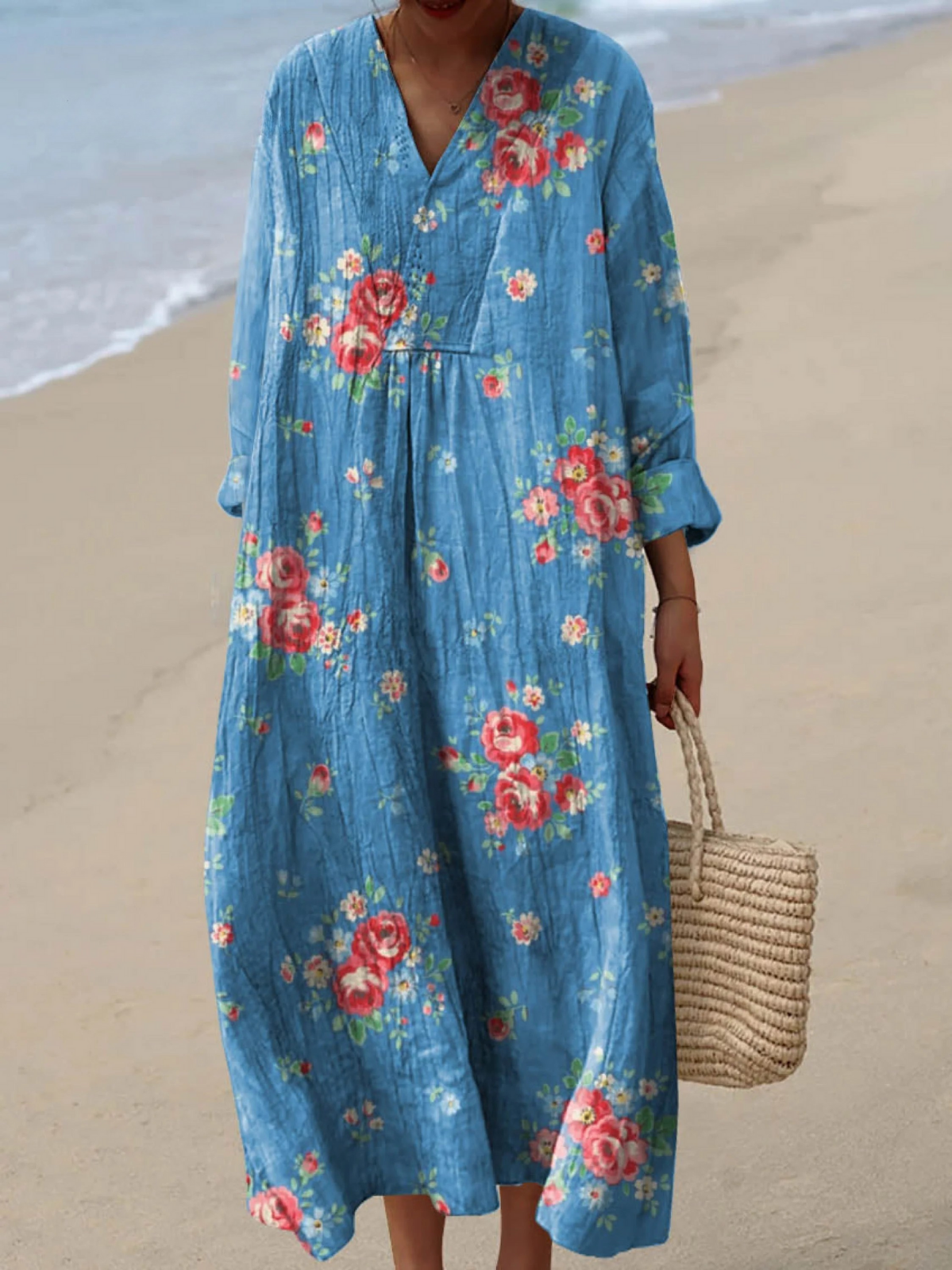 Warren | Vintage Lovely Floral Pattern Art Dress