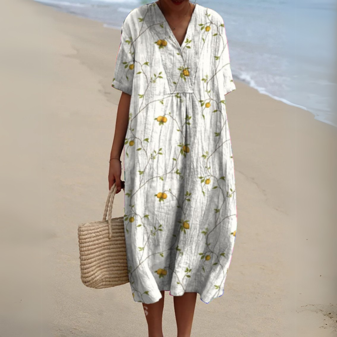 Women's V-Neck Multicolour Dress