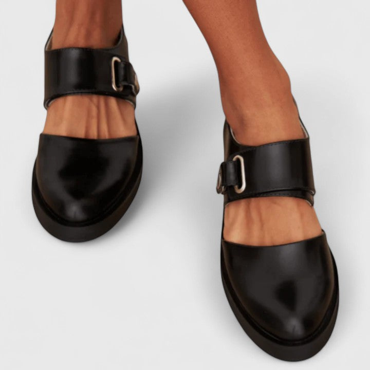 Cara | Modern Cut-Out Buckle Mary Jane Shoes